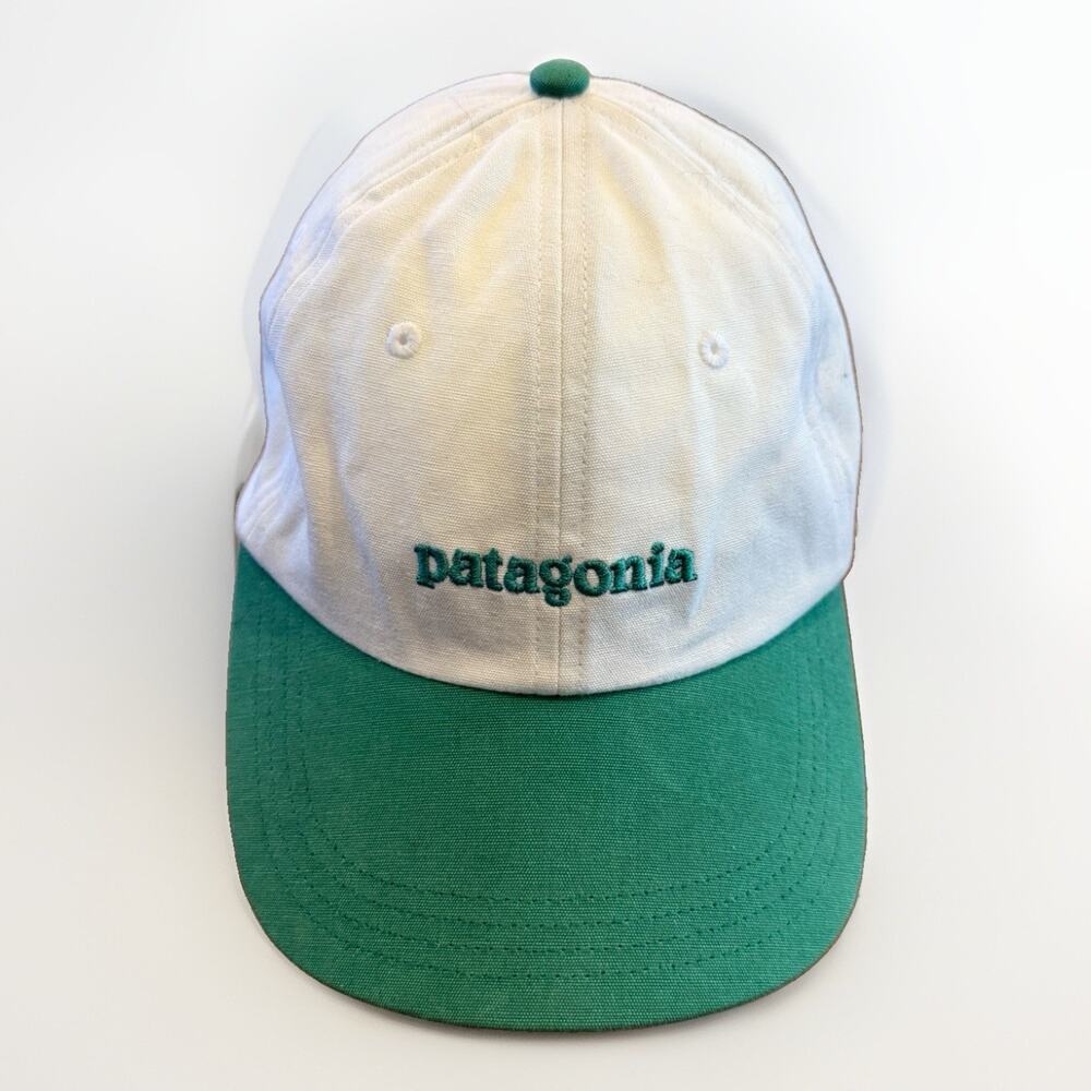 Patagonia Unisex Green White Two Tone Adjustable Strapback Hat Netplus Cap
